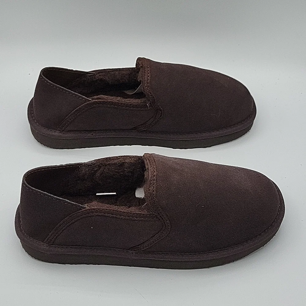 Aussie Merino Byron Suede Slippers Chocolate  Brown 8